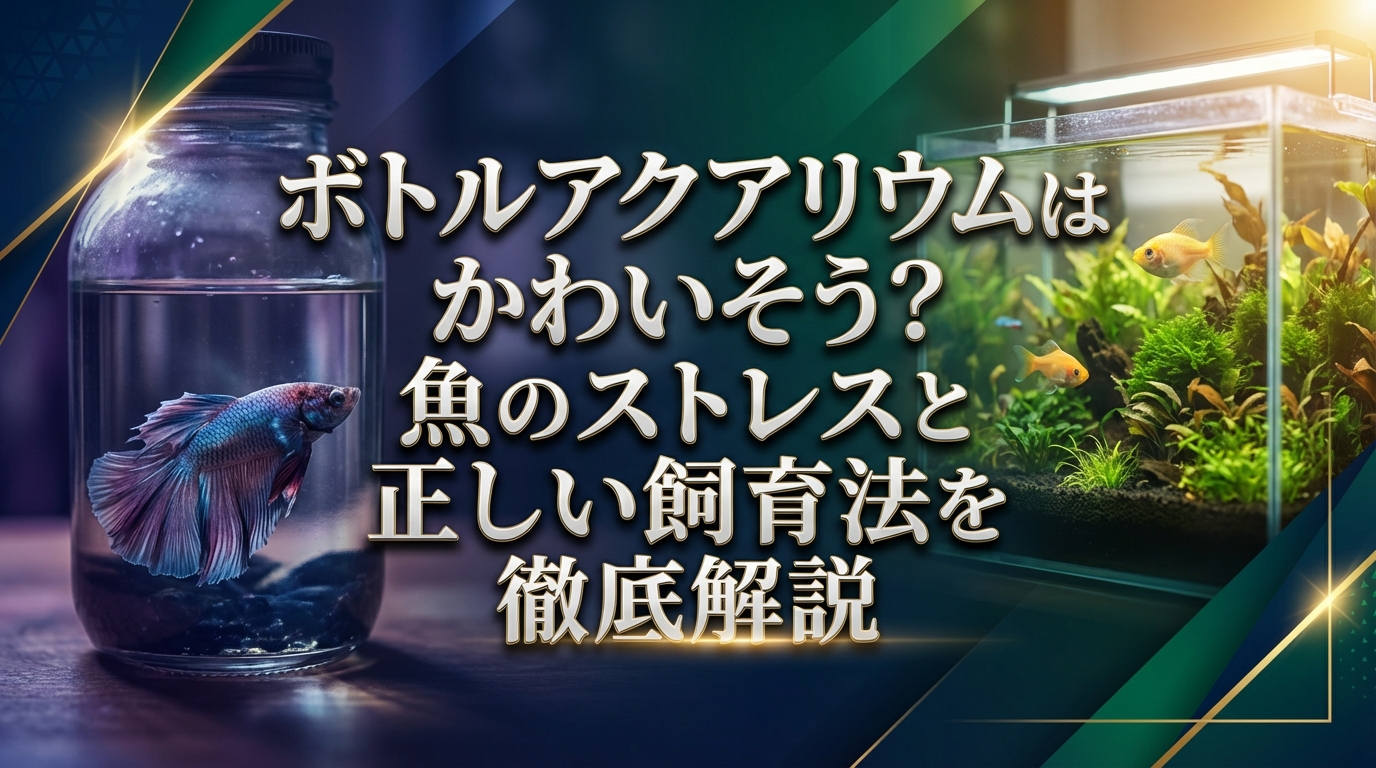 ボトルアクアリウムはかわいそう?魚のストレスと正しい飼育法を徹底解説