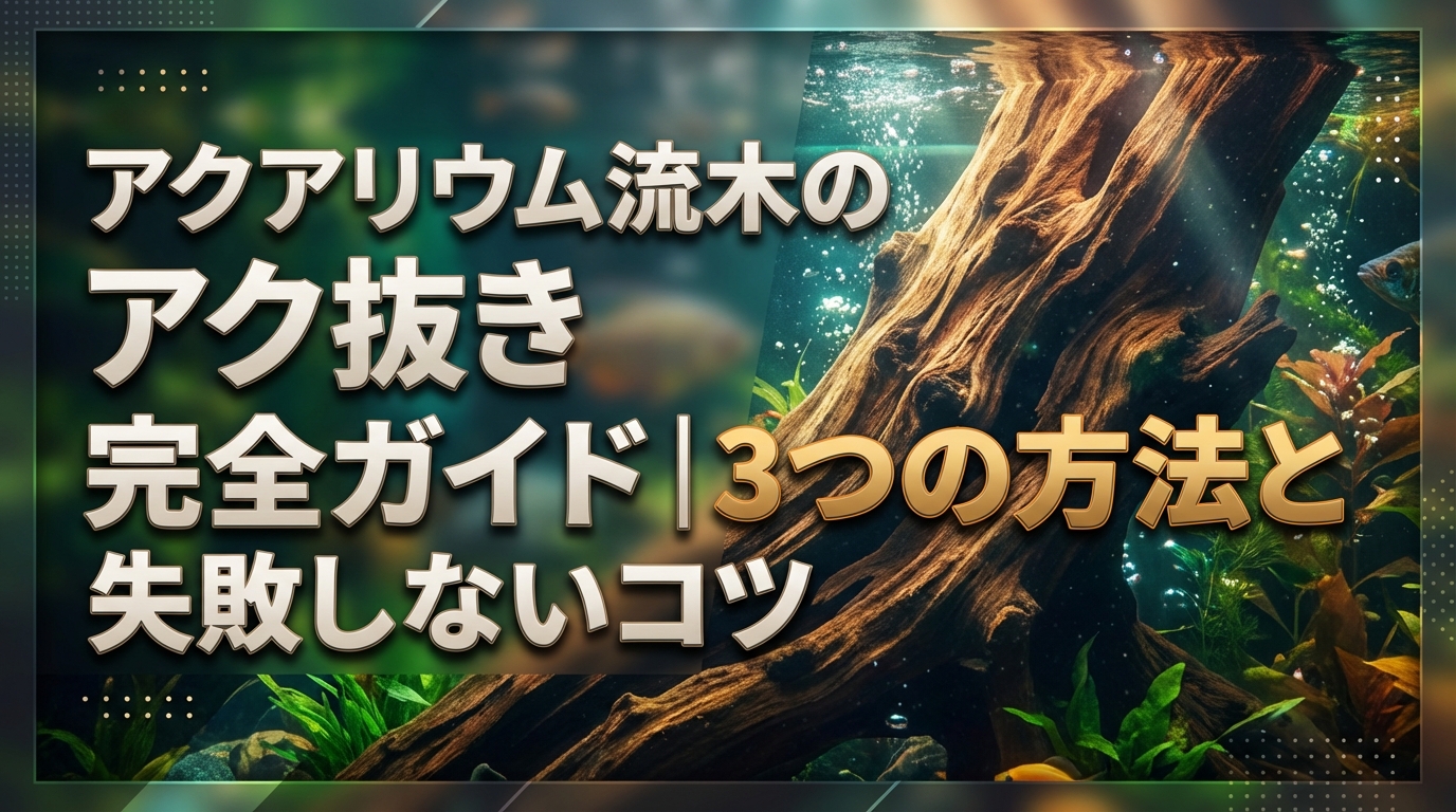 アクアリウム流木のアク抜き完全ガイド｜3つの方法と失敗しないコツ