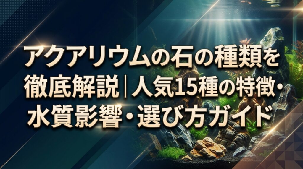 アクアリウムの石の種類を徹底解説｜人気15種の特徴・水質影響・選び方ガイド
