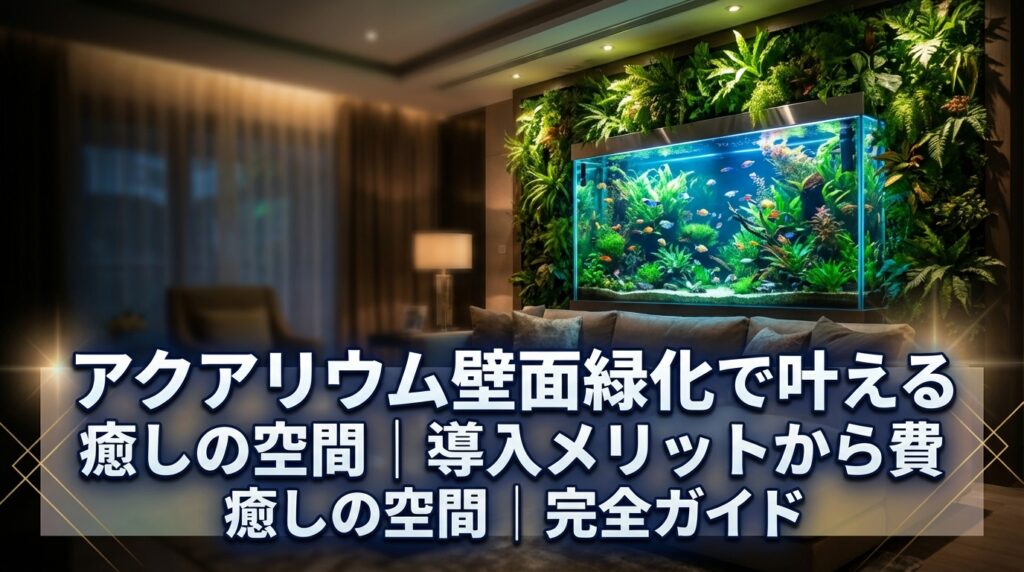 アクアリウム壁面緑化で叶える癒しの空間｜導入メリットから費用・作り方まで完全ガイド
