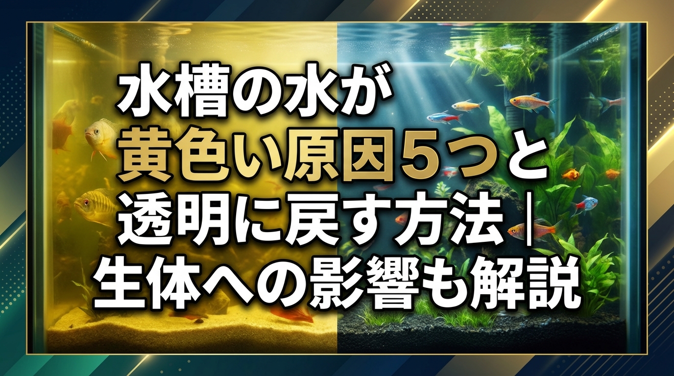 水槽の水が黄色い原因5つと透明に戻す方法｜生体への影響も解説