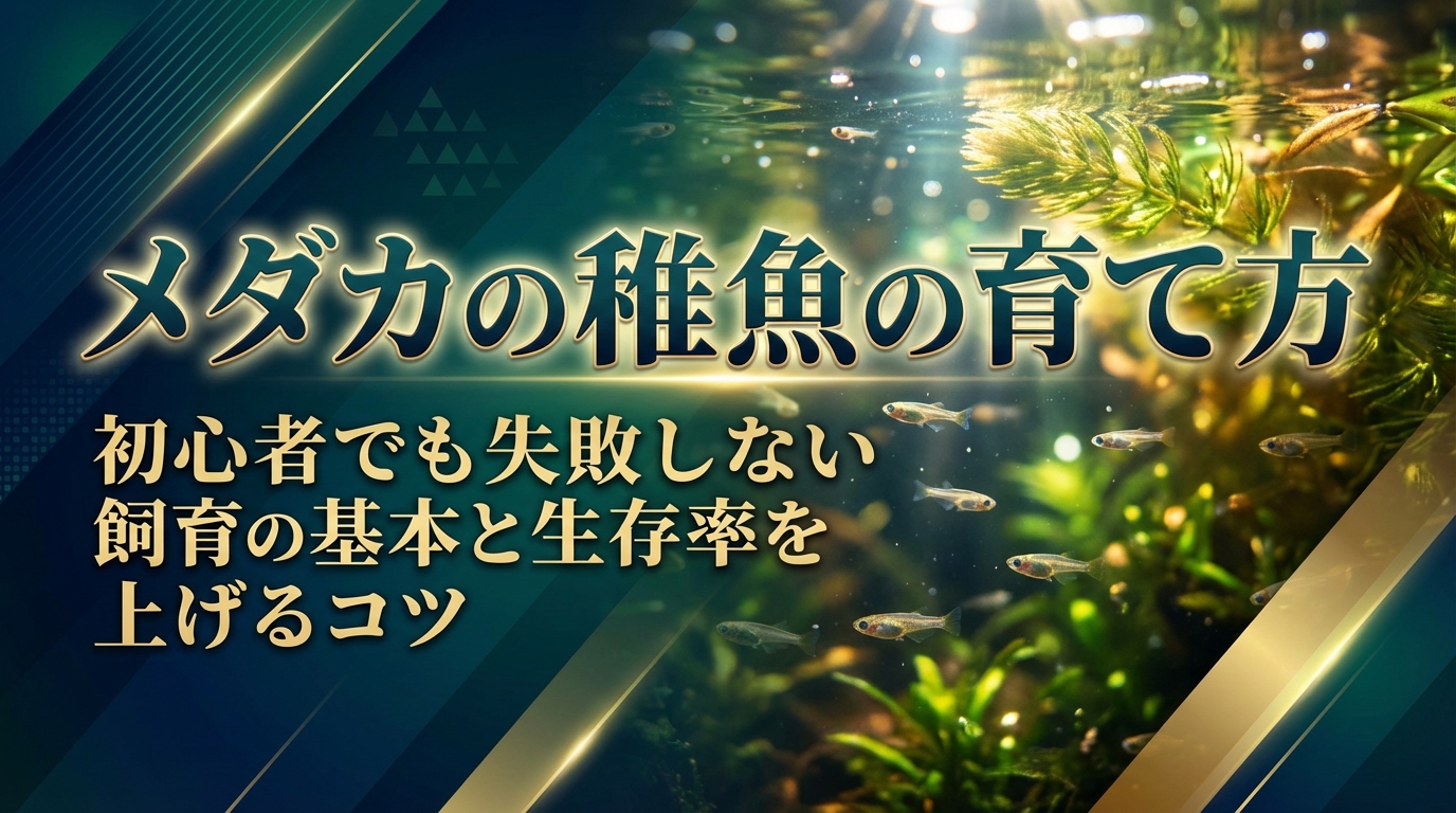 メダカの稚魚の育て方｜初心者でも失敗しない飼育の基本と生存率を上げるコツ