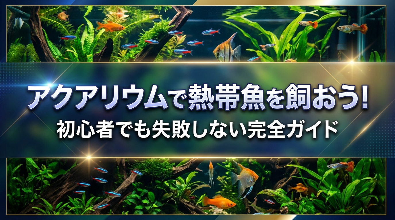 アクアリウムで熱帯魚を飼おう!初心者でも失敗しない完全ガイド