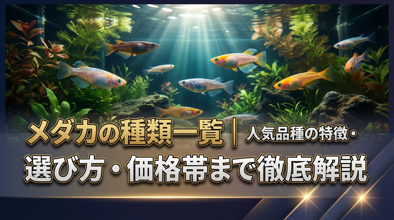 メダカの種類一覧|人気品種の特徴・選び方・価格帯まで徹底解説