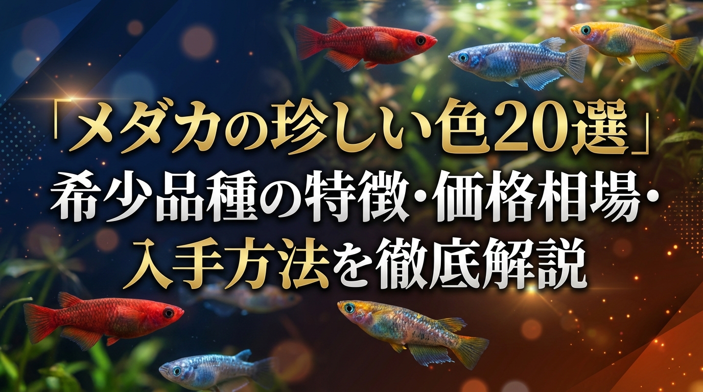 メダカの珍しい色20選｜希少品種の特徴・価格相場・入手方法を徹底解説