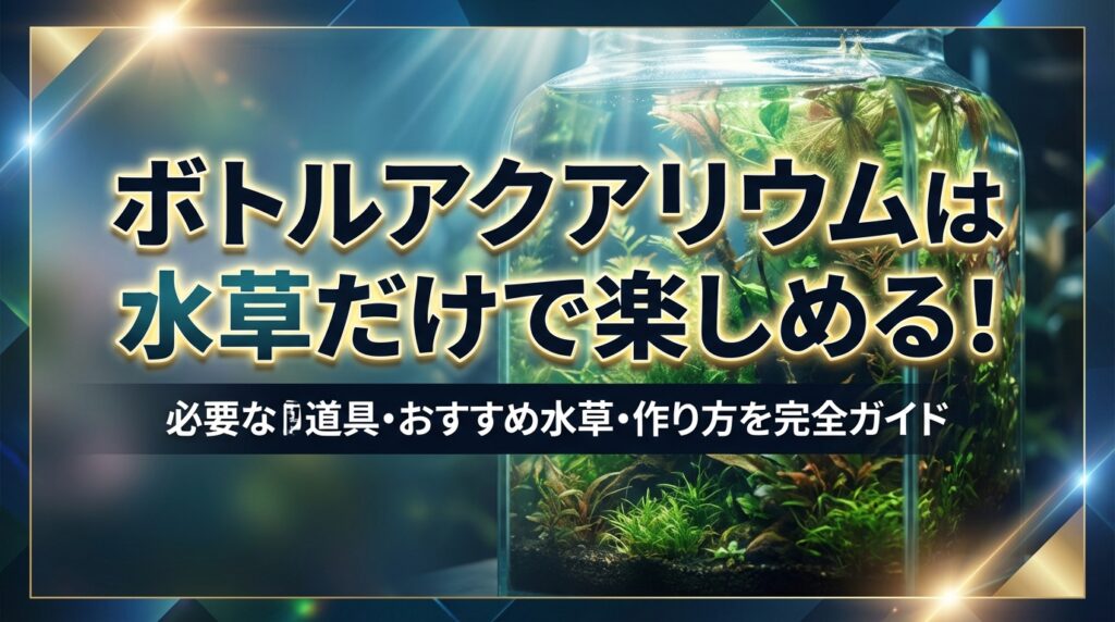 ボトルアクアリウムは水草だけで楽しめる！必要な道具・おすすめ水草・作り方を完全ガイド