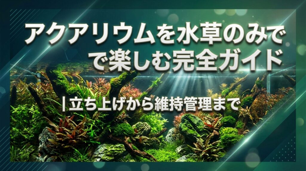 アクアリウムを水草のみで楽しむ完全ガイド｜立ち上げから維持管理まで