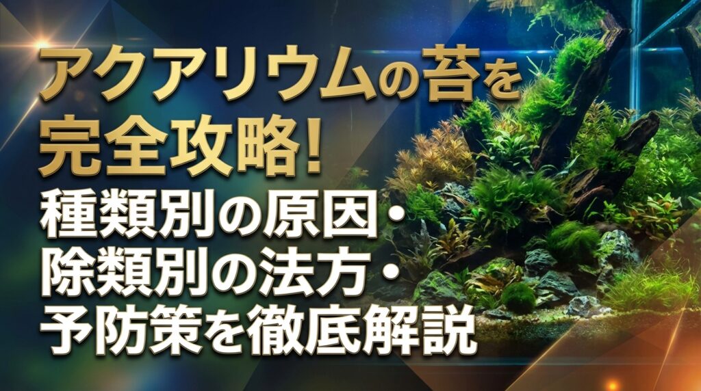 アクアリウムの苔を完全攻略！種類別の原因・除去方法・予防策を徹底解説