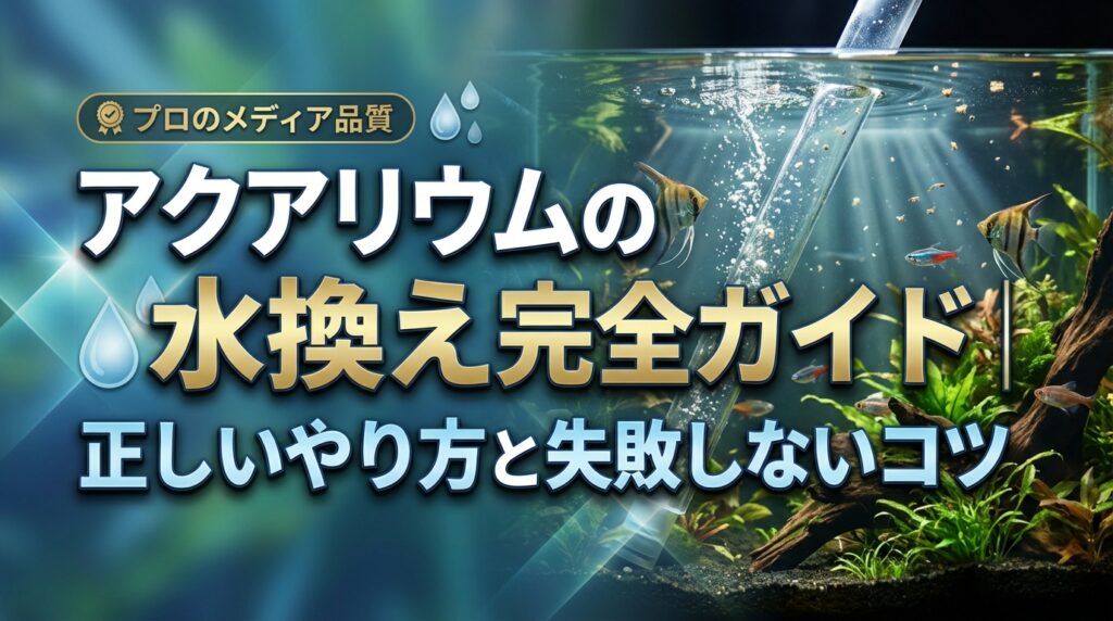 アクアリウムの水換え完全ガイド｜正しいやり方と失敗しないコツ