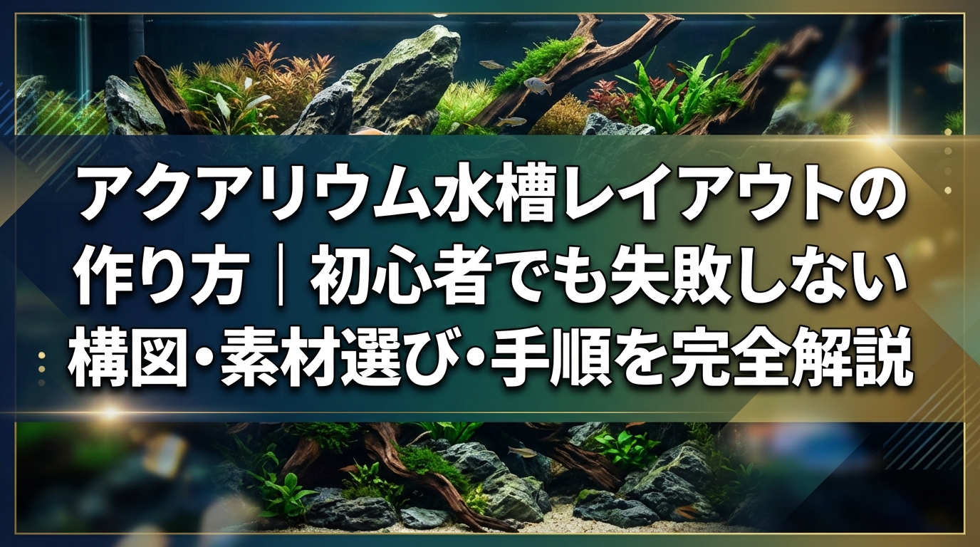 アクアリウム水槽レイアウトの作り方|初心者でも失敗しない構図・素材選び・手順を完全解説