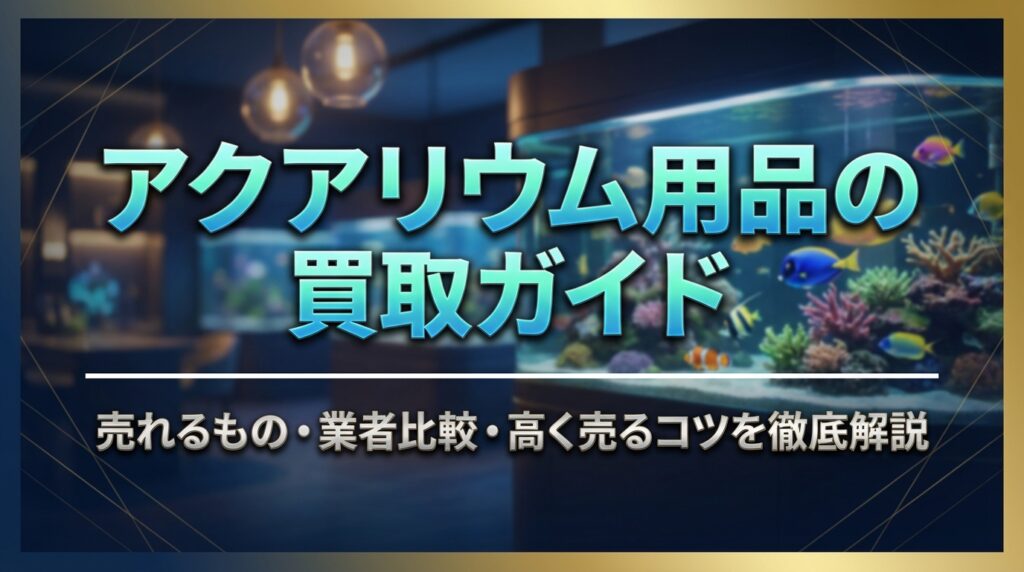 アクアリウム用品の買取ガイド｜売れるもの・業者比較・高く売るコツを徹底解説