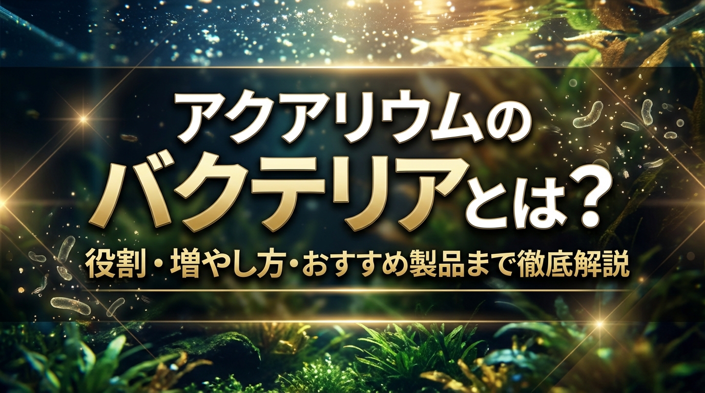 アクアリウムのバクテリアとは？役割・増やし方・おすすめ製品まで徹底解説