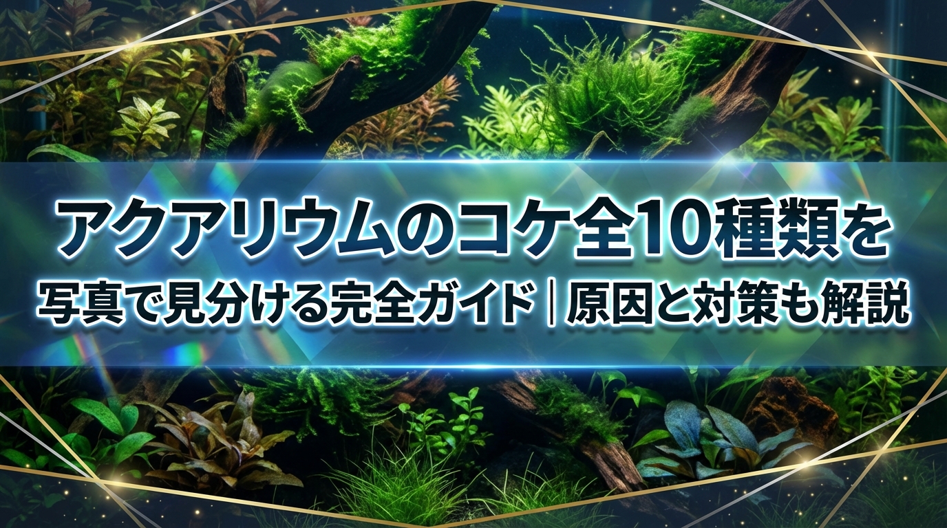 アクアリウムのコケ全10種類を写真で見分ける完全ガイド|原因と対策も解説