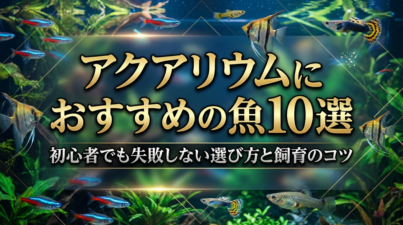 アクアリウムにおすすめの魚10選|初心者でも失敗しない選び方と飼育のコツ