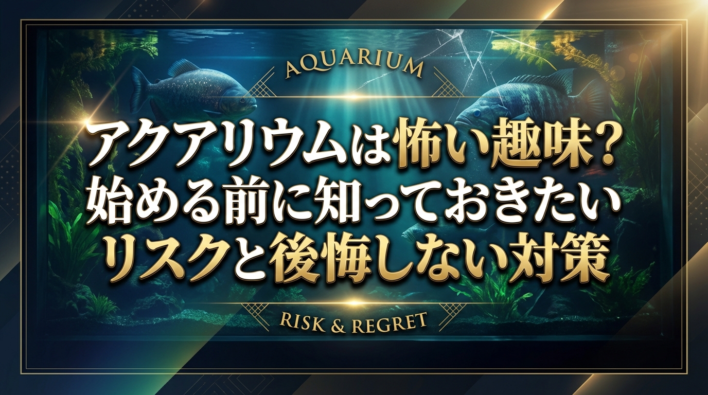 アクアリウムは怖い趣味?始める前に知っておきたいリスクと後悔しない対策