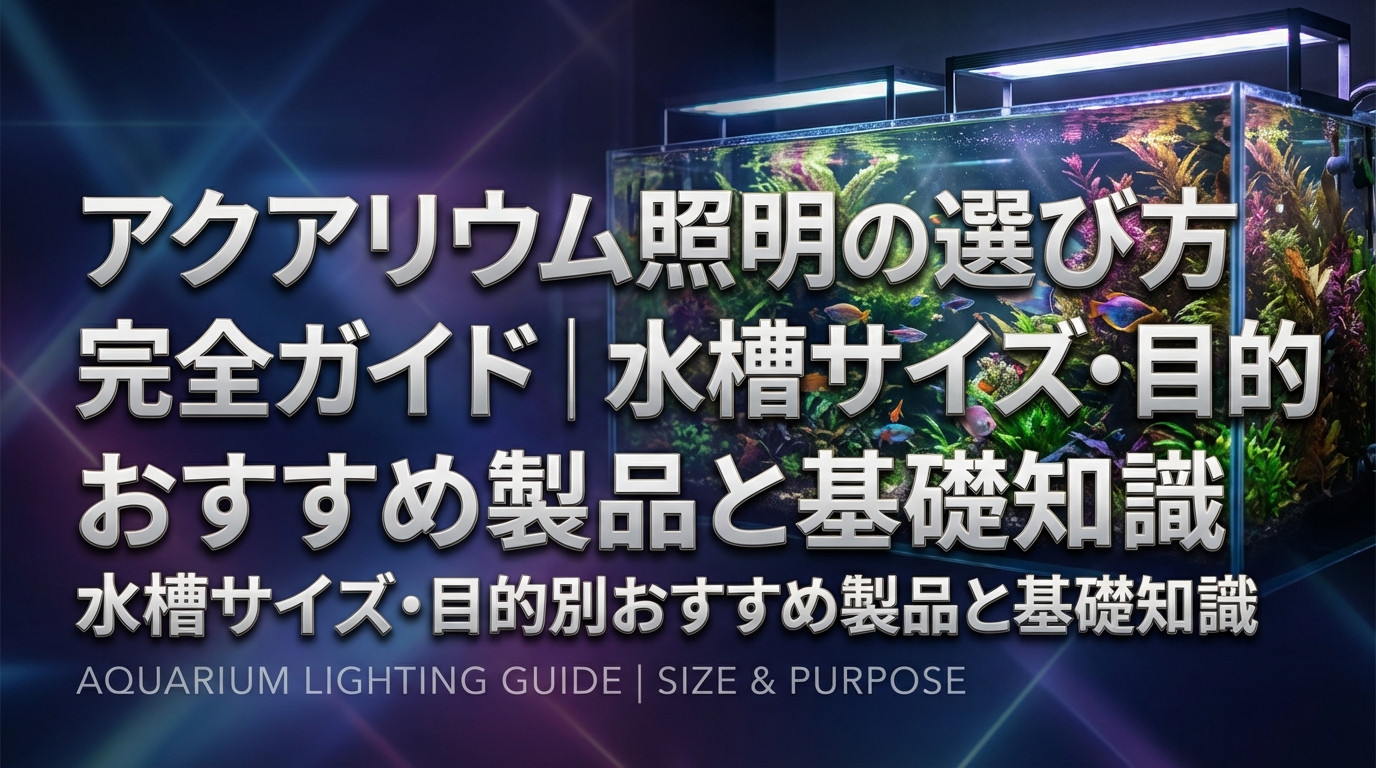 アクアリウム照明の選び方完全ガイド|水槽サイズ・目的別おすすめ製品と基礎知識