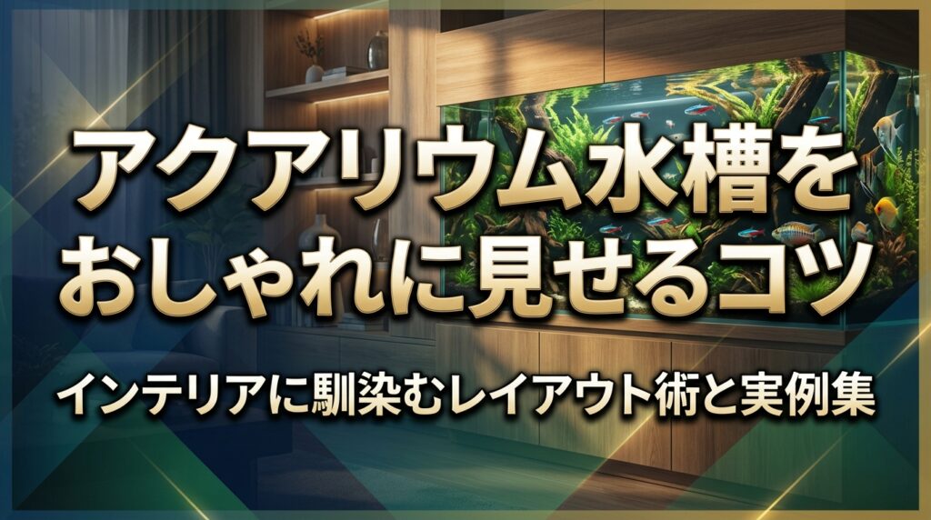 アクアリウム水槽をおしゃれに見せるコツ｜インテリアに馴染むレイアウト術と実例集