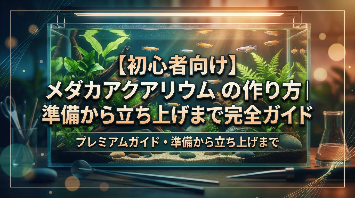 【初心者向け】メダカアクアリウムの作り方｜準備から立ち上げまで完全ガイド