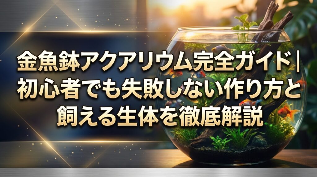 金魚鉢アクアリウム完全ガイド｜初心者でも失敗しない作り方と飼える生体を徹底解説