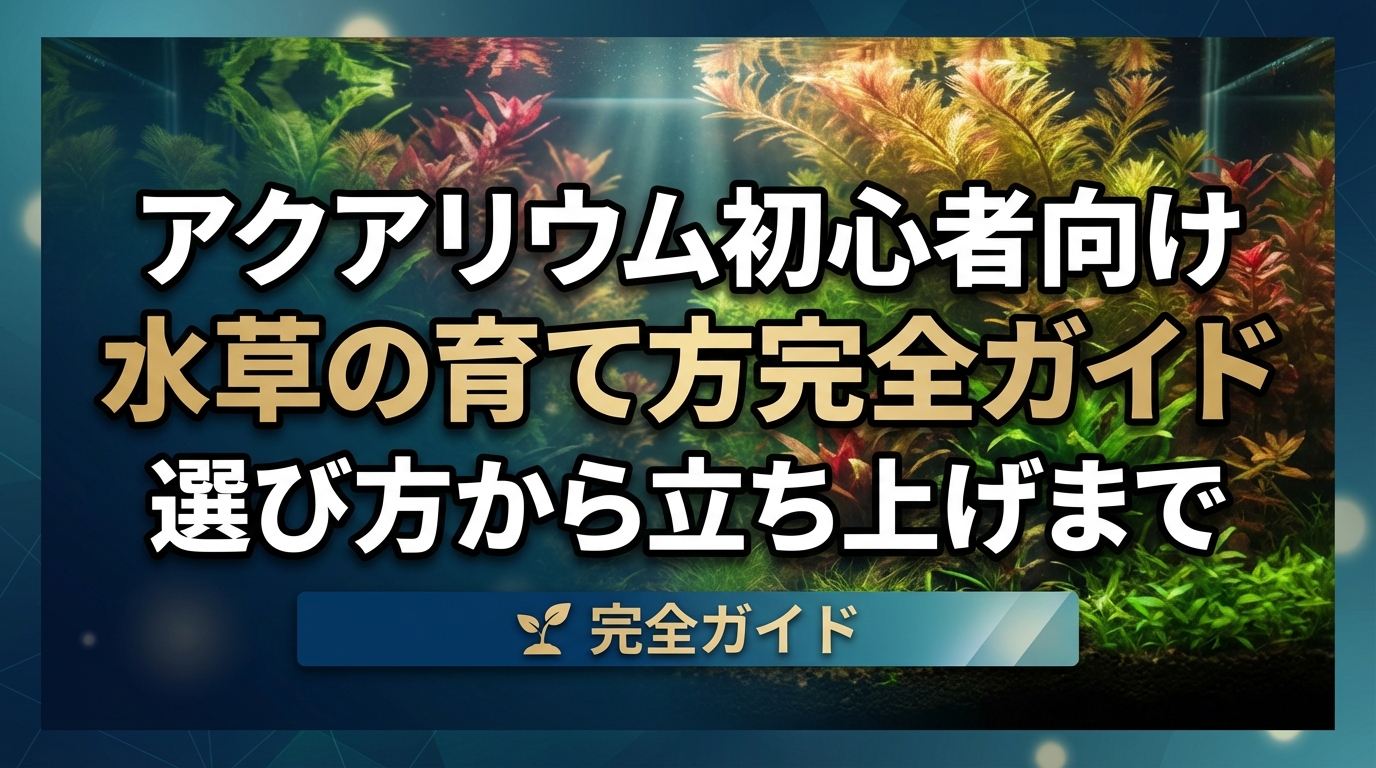 アクアリウム初心者向け水草の育て方完全ガイド｜選び方から立ち上げまで