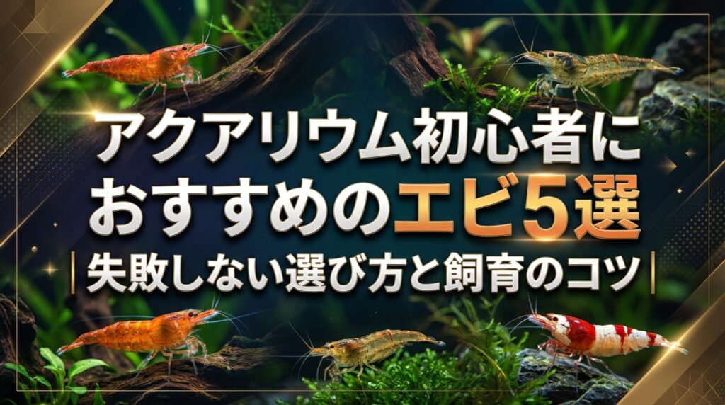 アクアリウム初心者におすすめのエビ5選｜失敗しない選び方と飼育のコツ