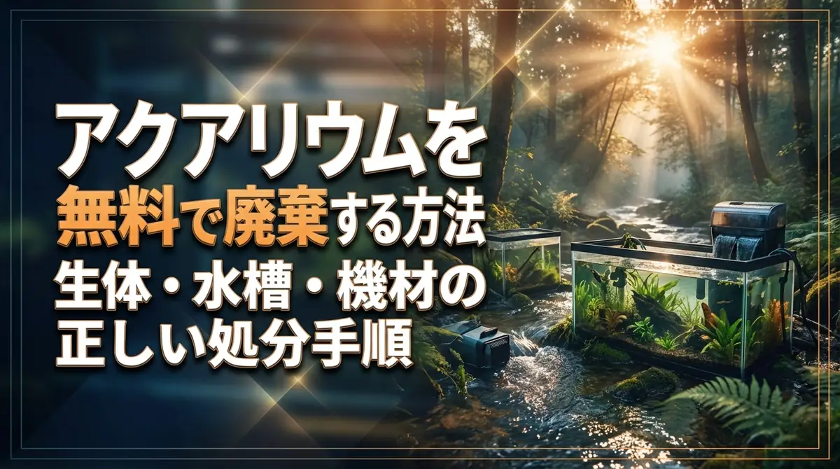 アクアリウムを無料で廃棄する方法｜生体・水槽・機材の正しい処分手順
