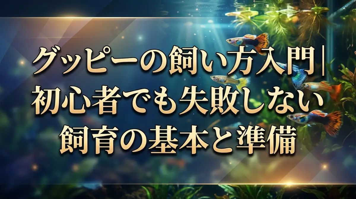 グッピーの飼い方入門|初心者でも失敗しない飼育の基本と準備