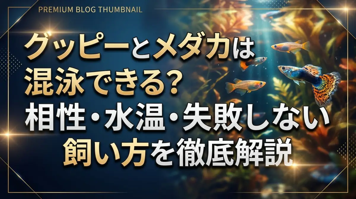 グッピーとメダカは混泳できる?相性・水温・失敗しない飼い方を徹底解説