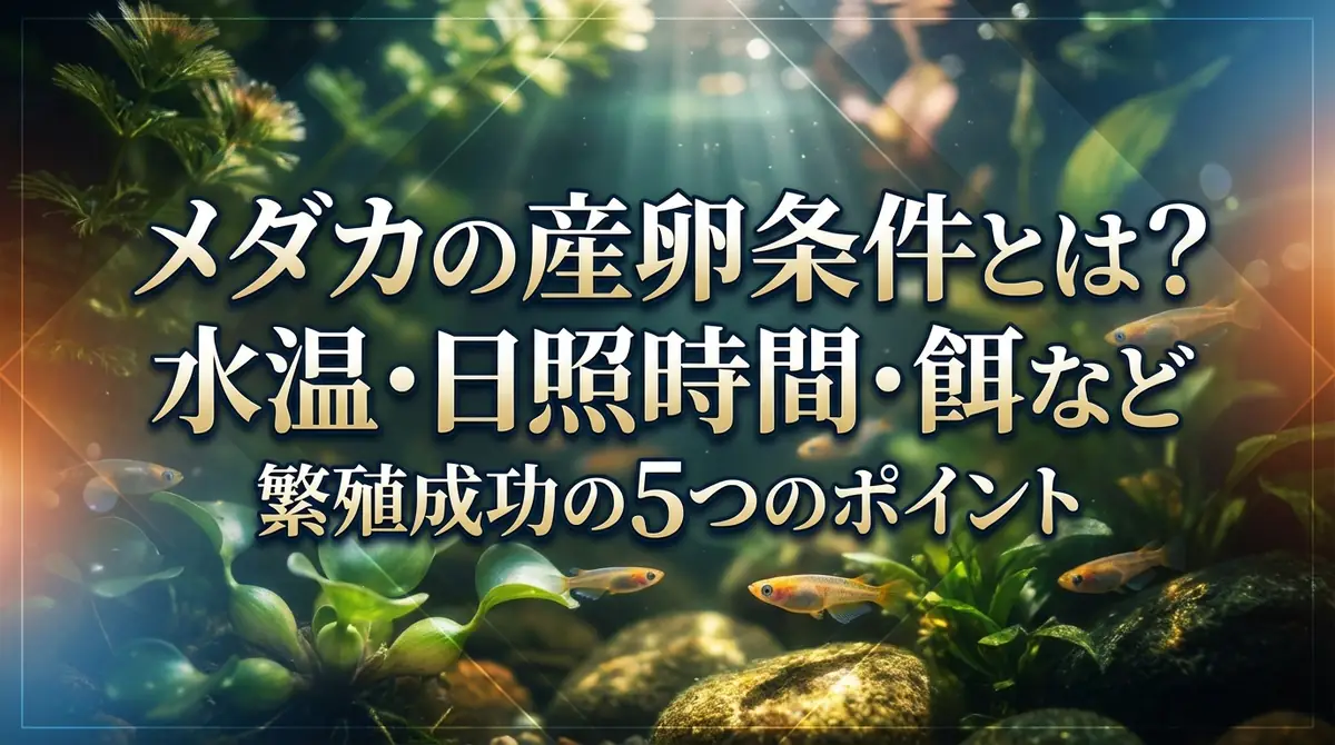 メダカの産卵条件とは？水温・日照時間・餌など繁殖成功の5つのポイント