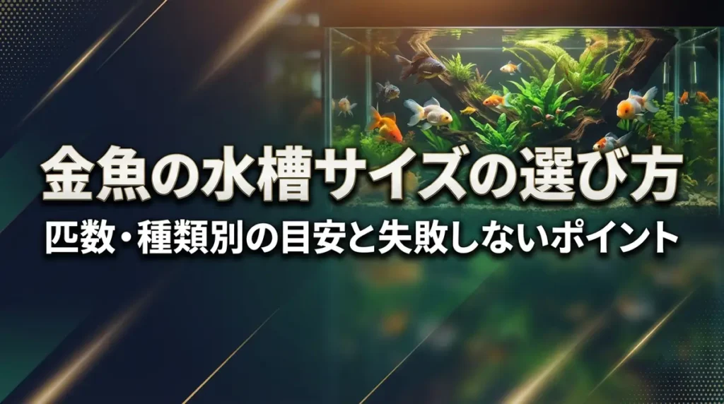 金魚の水槽サイズの選び方｜匹数・種類別の目安と失敗しないポイント