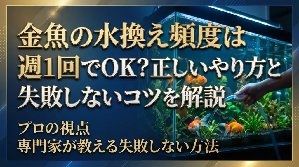 金魚の水換え頻度は週1回でOK？正しいやり方と失敗しないコツを解説