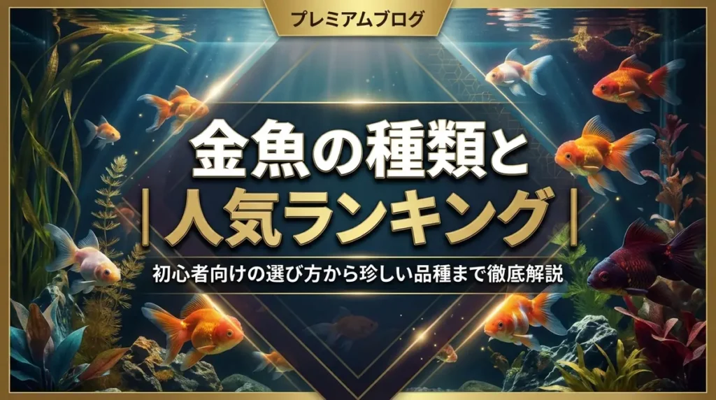 金魚の種類と人気ランキング｜初心者向けの選び方から珍しい品種まで徹底解説