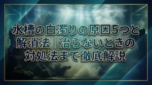 水槽の白濁りの原因5つと解消法｜治らないときの対処法まで徹底解説