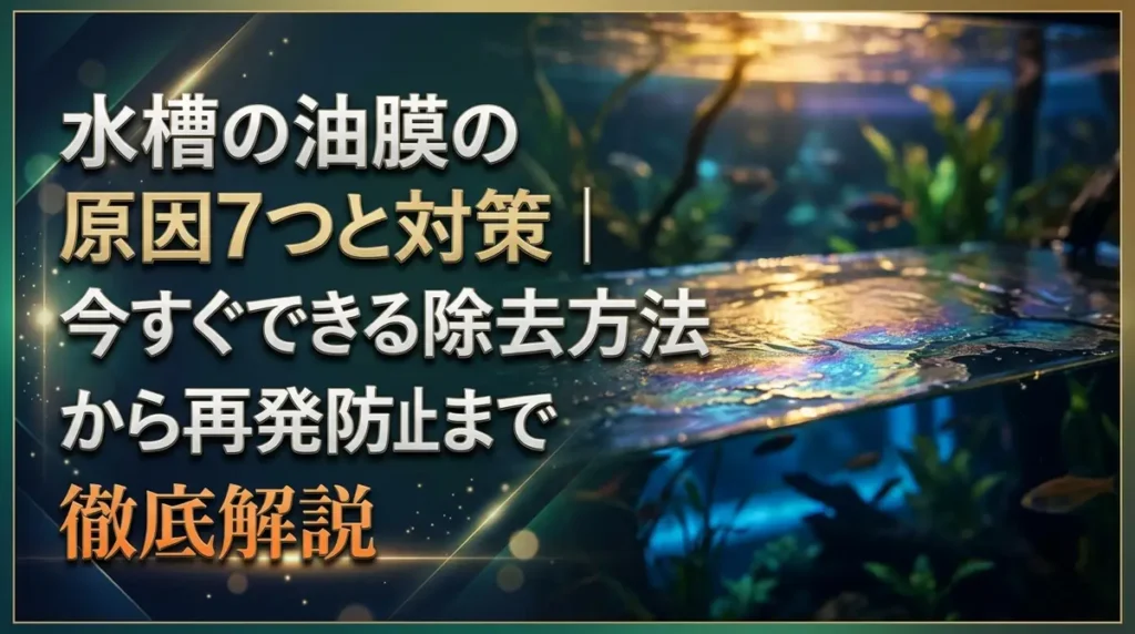 水槽の油膜の原因7つと対策｜今すぐできる除去方法から再発防止まで徹底解説
